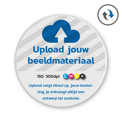 Verkeersbord rond DOR reflecterend met eigen ontwerp/opdruk