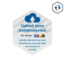 Verkeersbord zeskant met eigen ontwerp - reflecterend