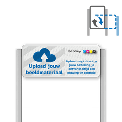 Parkeerplaats entreebord type TS3 Aluminium geborstelde staanders + eigen ontwerp