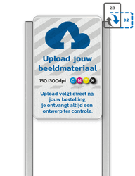 Portaalsysteem TS met informatiebord 3:2 met aluminium geborstelde staanders