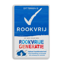 Informatiebord - Op weg naar een Rookvrije generatie - met eigen logo/beeldmerk