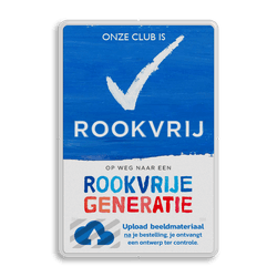 Informatiebord Rookvrij Sportclub met logo