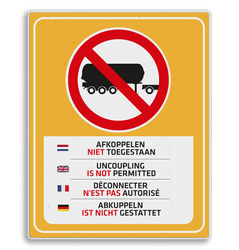 Informatiebord rechthoek 3:4 reflecterend + Eigen ontwerp/opdruk