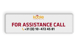 Informatiebord rechthoek 700x200 reflecterend + For assistance call