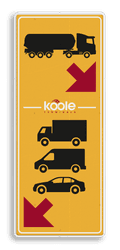 Routebord KOOLE 400x1000mm - Trucks / cars