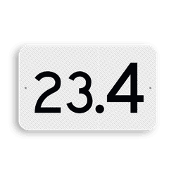 Spoorwegbord KM RS-HM