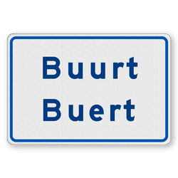 Buurtschapsbord 2 of 3 regelig