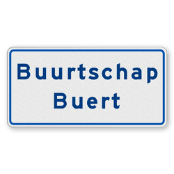 Buurtschapsbord 2 of 3 regelig