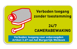 Camerabewaking - Eigen tekst - Verboden toegang