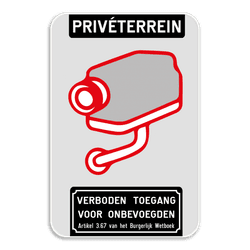 Camerabord - Privéterrein - Verboden toegang