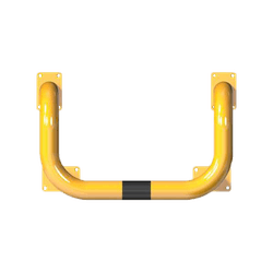 Arceau d&rsquo;angle en acier &Oslash; 76 mm 350 x 650 x 650 mm &ndash; Jaune/noir