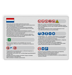 Veiligheidsbord PBM pictogrammen tekst - eigen ontwerp - reflecterend