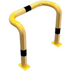 Arceau de protection double &agrave; angles courts &Oslash; 76 mm &ndash; Jaune/noir
