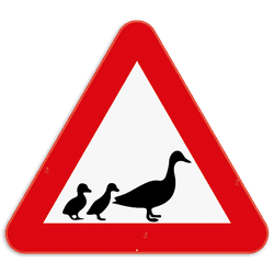 Verkeersbord SB250 - opgelet overstekende eenden