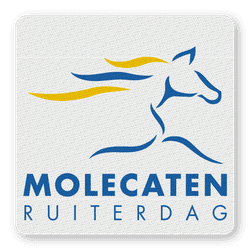 Sticker MOLECATEN 250x250mm wit met pictogram