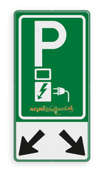 Verkeersbord RVV E08o - oplaadpunt AgriSnellaad+ pijlen - BE04b