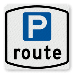 Sticker P-route 255x255mm