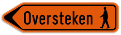 Verkeersbord SB250 F41 - Tekst + pictogram Links