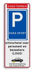 Verkeersbord 400x1000mm ET-E10(VI)-WKR-LOGO