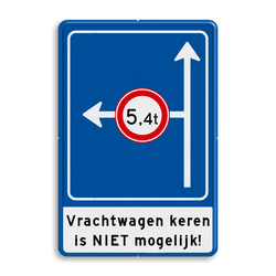 Verkeersbord RVV L10-C21 +ondertekst
