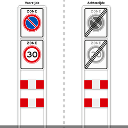 Verkeersteken A01-030E01zb