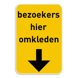 Informatiebord eigen tekst + pictogram
