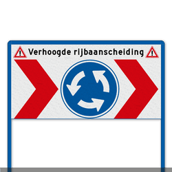 Rotondeportaal Type 2- Verhoogde rijbaanscheiding - 2000x1000mm