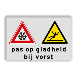 Waarschuwingsbord | Pas op gladheid bij vorst