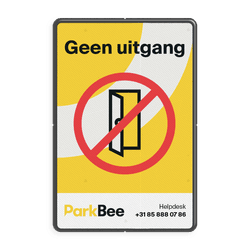 Informatiebord geen uitgang - 2:3 - ParkBee