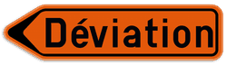 Panneau SB250 F41 - Itinéraire de déviation - Gauche