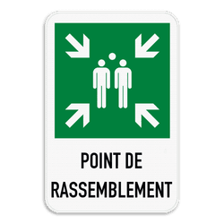 Verzamelplaats bord Franse tekst | POINT DE RASSEMBLEMENT