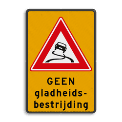 Verkeersbord RVV J20f - GEEN gladheidsbestrijding