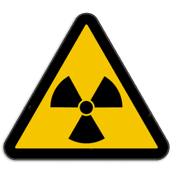 Panneau d'avertissement W003 - Matières radioactives ou radiations ionisantes
