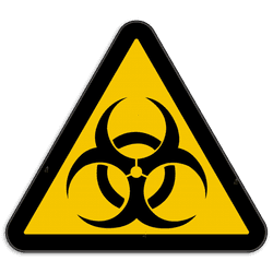Panneau d'avertissement W009 - Risque biologique