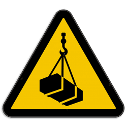 Panneau d'avertissement W015 - Charges suspendues