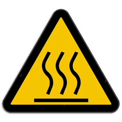 Waarschuwingsbord W017 - Gevaar voor heet oppervlak