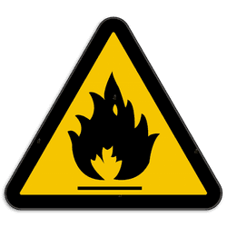 Panneau d'avertissement W021 - Matières inflammables