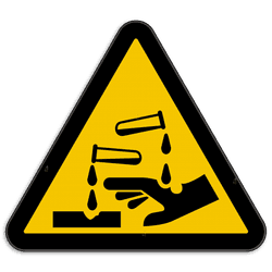 Panneau d'avertissement W023 - Substances corrosives