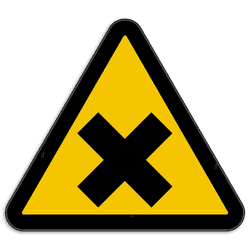 Panneau d'avertissement - Substances dangereuses et irritantes