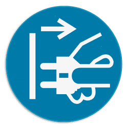 Veiligheidsbord - Uit stopcontact halen alvorens uitvoeren van werkzaamheden - M006