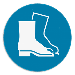 Panneau d'obligation - M008 - Protection obligatoire des pieds