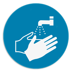 Veiligheidsbord - Handen wassen verplicht - M011