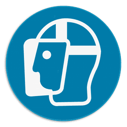 Panneau d'obligation - M013 - Protection obligatoire du visage