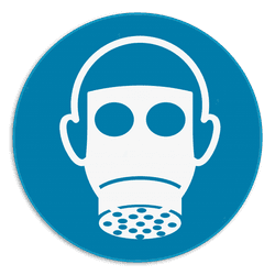 Panneau d'obligation - M017 - Protection obligatoire des voies respiratoires