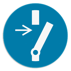 Veiligheidsbord - Verplicht uitschakelen voor aanvang werkzaamheden - M021