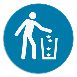 Veiligheidsbord - Afvalbak gebruiken - M030