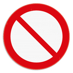 Panneau d'interdiction - P001 - Interdiction générale