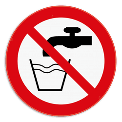Panneau d'interdiction - P005 - Eau non potable
