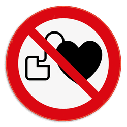 Panneau d'interdiction - P007 - Accès interdit aux personnes portant un stimulateur cardiaque