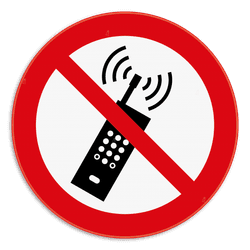 Panneau d'interdiction - P013 - Interdiction d'activer des téléphones mobiles
